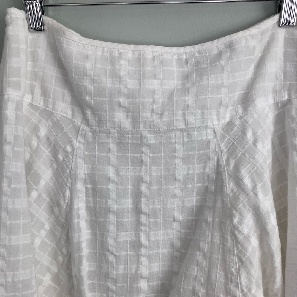 PRANA White Cotton Rhia Asymmetric Circle Skirt Size 4 - Picture 7 of 12